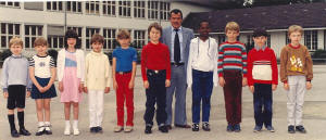 BSD Bensberg, school IJzer,1982-83, 2 leerjaar, Meester Willy Abeels